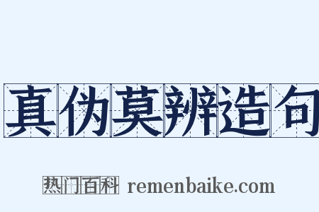 真伪莫辨造句是什么意思的图片